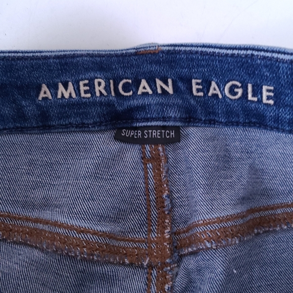American Eagle Distressed Curvy Super Hi Rise Jeggings Size 8 - Picture 8 of 10
